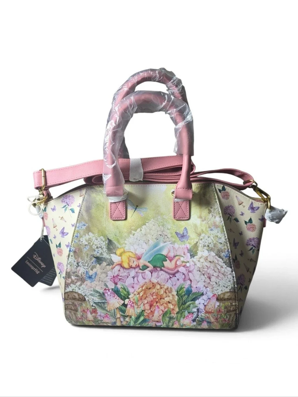 Loungefly Disney Tinker Bell Flower Nap Floral Satchel Bag Nwt